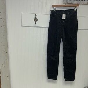 J. Crew 9” High Rise Skinny Brown Corduroy button fly pants